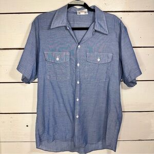 Dickies Light Blue Casual Button Down Shirt